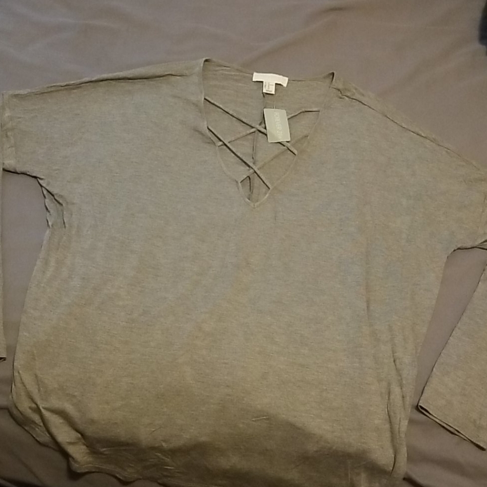 Gray Dress Top